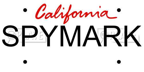 SPYMARK California License Plate