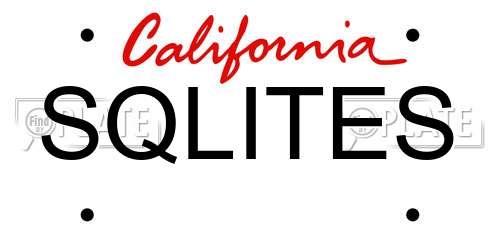 SQLITES California License Plate
