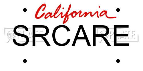 SRCARE California License Plate