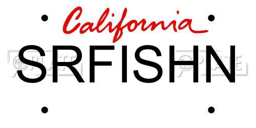 SRFISHN California License Plate
