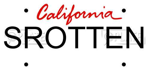 SROTTEN California License Plate