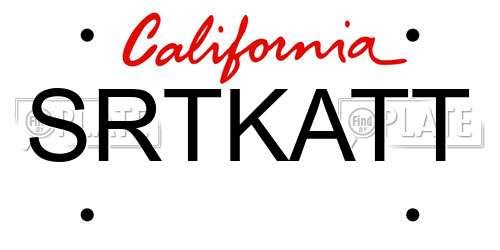 SRTKATT California License Plate