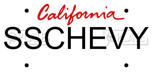SSCHEVY California License Plate
