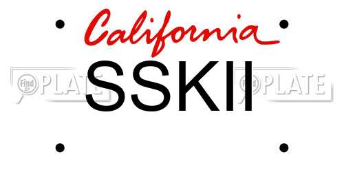 SSKII California License Plate