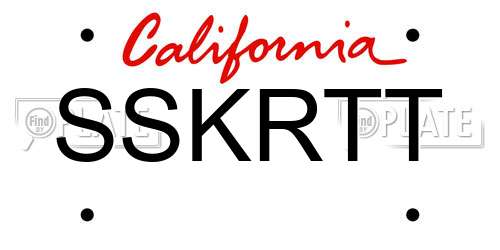 SSKRTT California License Plate
