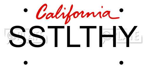 SSTLTHY California License Plate