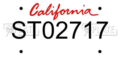 ST02717 California License Plate