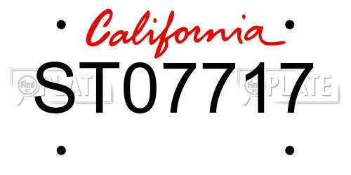 ST07717 California License Plate