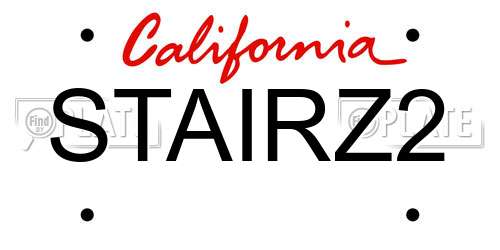 STAIRZ2 California License Plate