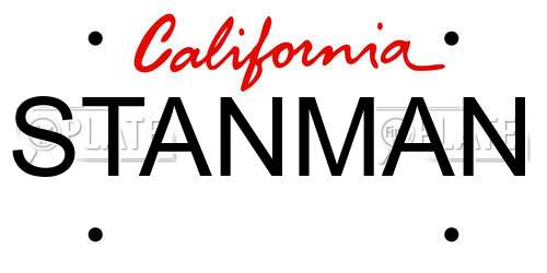 STANMAN California License Plate