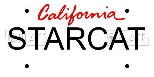 STARCAT California License Plate