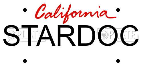 STARDOC California License Plate