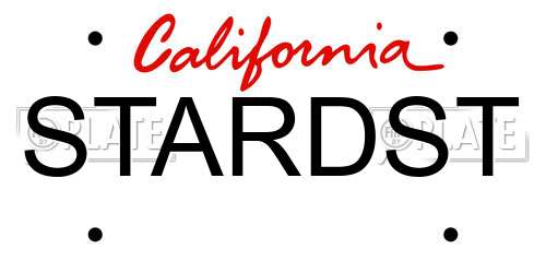 STARDST California License Plate