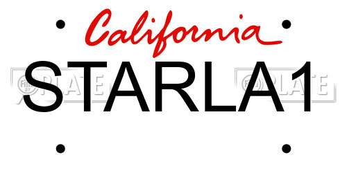 STARLA1 California License Plate