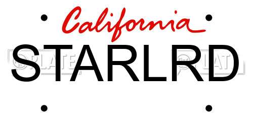 STARLRD California License Plate