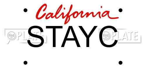 STAYC California License Plate