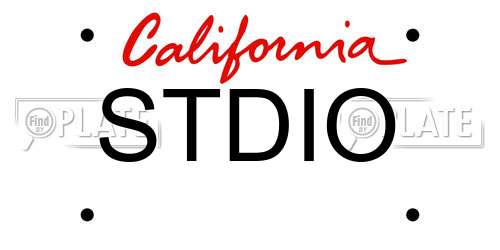 STDIO California License Plate