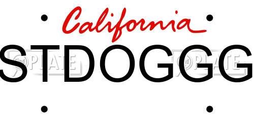 STDOGGG California License Plate