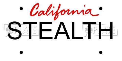 STEALTH California License Plate