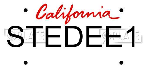 STEDEE1 California License Plate
