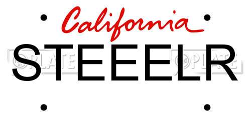 STEEELR California License Plate