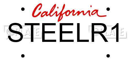STEELR1 California License Plate