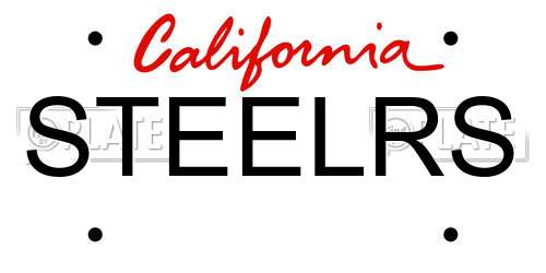 STEELRS California License Plate