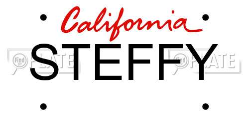 STEFFY California License Plate