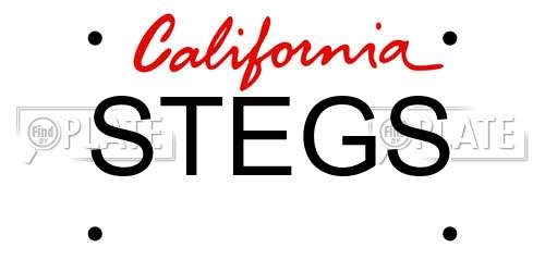 STEGS California License Plate