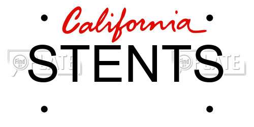STENTS California License Plate