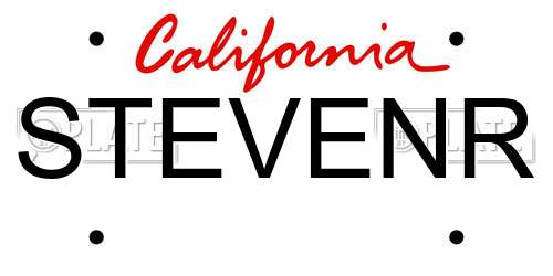 STEVENR California License Plate