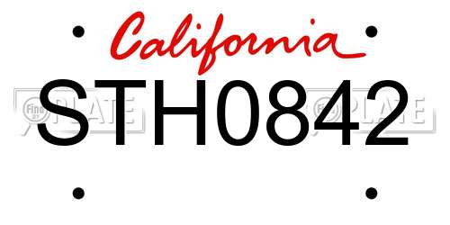 STH0842 California License Plate