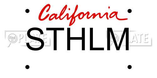 STHLM California License Plate