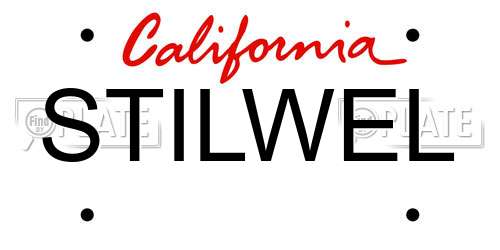 STILWEL California License Plate