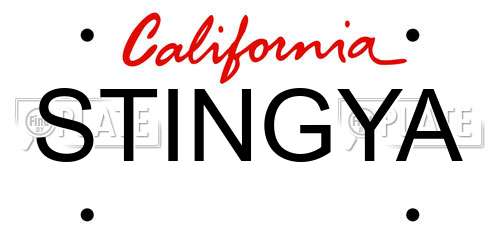 STINGYA California License Plate