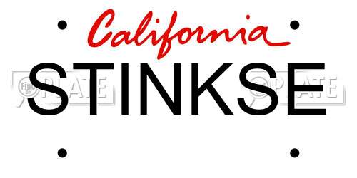 STINKSE California License Plate