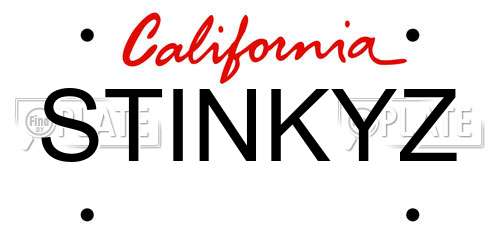 STINKYZ California License Plate