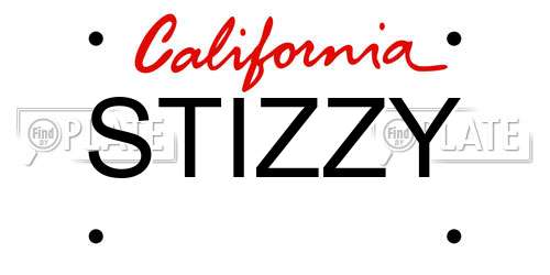 STIZZY California License Plate