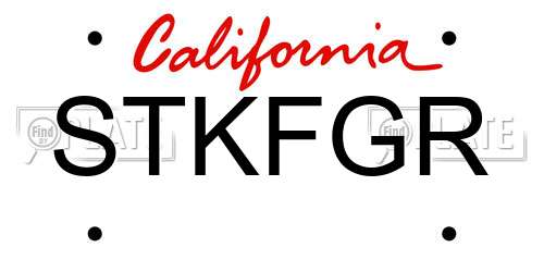 STKFGR California License Plate