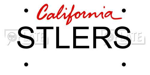 STLERS California License Plate