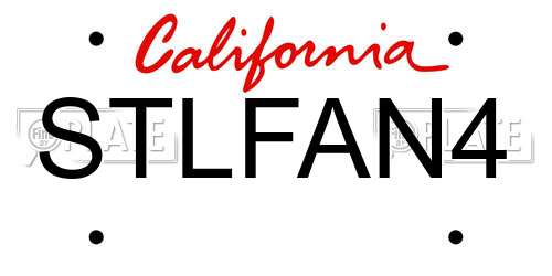 STLFAN4 California License Plate