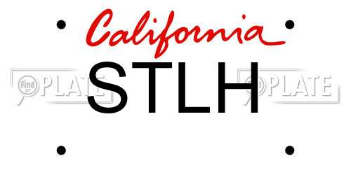 STLH California License Plate