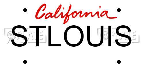 STLOUIS California License Plate