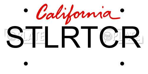 STLRTCR California License Plate