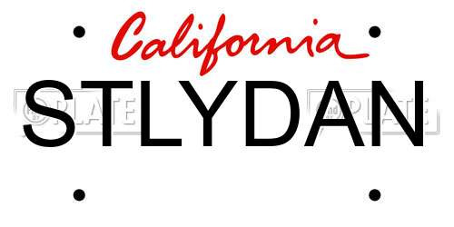 STLYDAN California License Plate