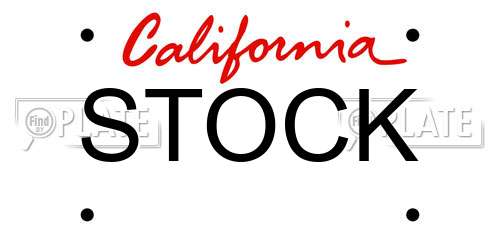 STOCK California License Plate