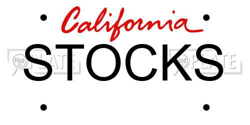 STOCKS California License Plate