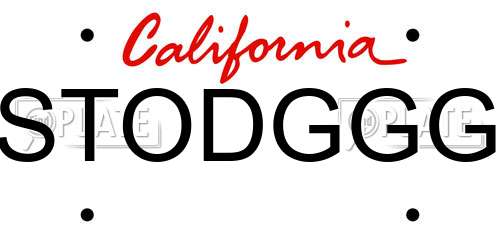 STODGGG California License Plate