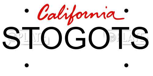 STOGOTS California License Plate