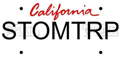STOMTRP California License Plate